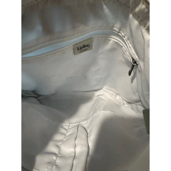 Kipling Era Crossbody Bag Light Blue & Navy Nylon, Adjustable Strap Everyday Bag - Picture 4 of 5